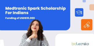 Medtronic Spark Scholarship 2026-27 - Funding of USD$10,000