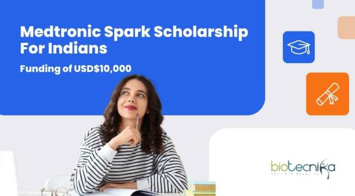 Medtronic Spark Scholarship 2026-27 - Funding of USD$10,000