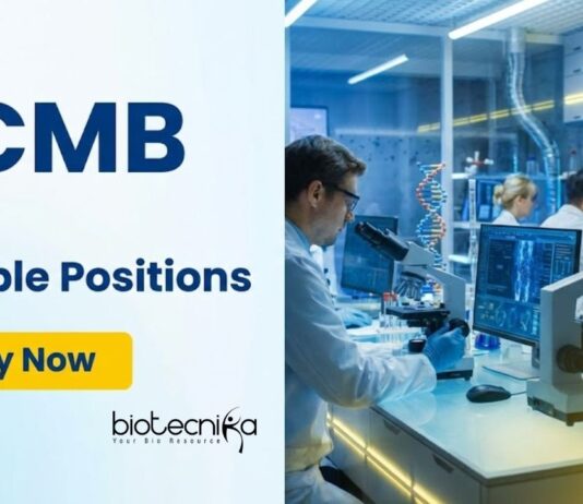Apply for Research Jobs under CCMB Recruitment. Explore Molecular Biology Jobs at CSIR-CCMB Hyderabad for MSc & PhD Life Science Candidates.