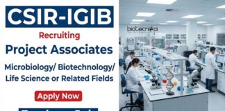 Apply for CSIR IGIB Recruitment 2026 offering Project Associate Jobs in Life Science Research with Hands-On Exposure to Cutting-edge Research