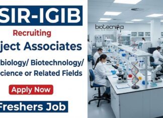 Apply for CSIR IGIB Recruitment 2026 offering Project Associate Jobs in Life Science Research with Hands-On Exposure to Cutting-edge Research