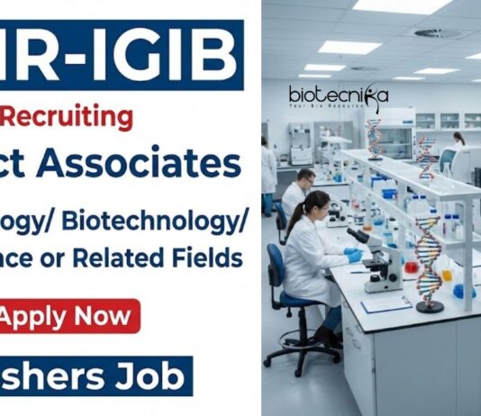 Apply for CSIR IGIB Recruitment 2026 offering Project Associate Jobs in Life Science Research with Hands-On Exposure to Cutting-edge Research