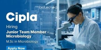 Microbiology Jobs at Cipla – MSc Candidates Apply Online Apply for Microbiology Jobs at Cipla. Junior Team Member role in Baddi for MSc Microbiology Candidates seeking QC/ QA Jobs.