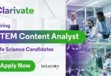 Clarivate is Hiring a STEM Content Analyst – Apply Now for Biology Jobs Apply for Biology Jobs at Clarivate. Explore Life Science Jobs as a STEM Content Analyst in Systems Biology with Hybrid Work in India.