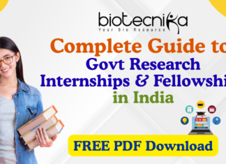 Government Fellowships & Life Sciences Research Internships in India – FREE PDF Explore Government Fellowships & Research Internships in India for Life Sciences students. Download The FREE PDF