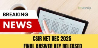 CSIR NET Dec 2025 Final Answer Key Released - Download CSIR NET Dec 2025 Answer Key