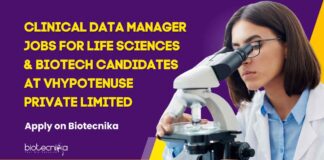 Clinical Data Manager Jobs For Life Sciences & Biotech Candidates at VHypotenuse Private Limited, Apply on Biotecnika