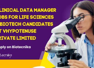 Clinical Data Manager Jobs For Life Sciences & Biotech Candidates at VHypotenuse Private Limited, Apply on Biotecnika