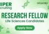 Research fellow at NIPER, Hyderabad. Master's in Life Sciences Candidates, Apply Now. ICMR project on Gastric Cancer.