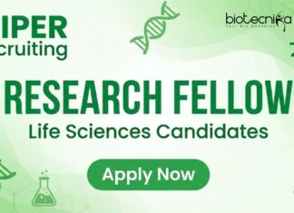 Research fellow at NIPER, Hyderabad. Master's in Life Sciences Candidates, Apply Now. ICMR project on Gastric Cancer.