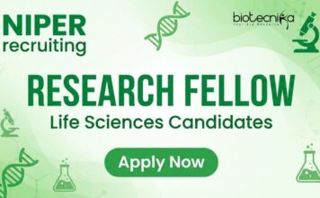 Research fellow at NIPER, Hyderabad. Master's in Life Sciences Candidates, Apply Now. ICMR project on Gastric Cancer.