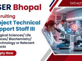 Apply for Research Jobs at IISER Bhopal under an ICMR project. Build your Life Science Research Career through this IISER Bhopal Recruitment.