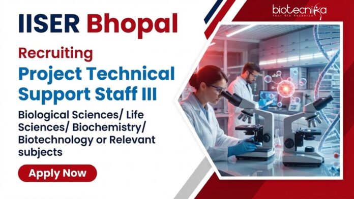 IISER BHOPAL Apply for Research Jobs at IISER Bhopal under an ICMR project. Build your Life Science Research Career through this IISER Bhopal Recruitment.