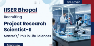 Apply for Research Jobs through IISER Bhopal Recruitment. Build a Career in Life Science with ICMR-Funded Projects.
