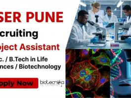 IISER Pune Recruitment: Apply Now for Life Science Project Assistant Job Apply for Project Assistant Jobs at IISER Pune Recruitment 2026. Excellent Life Science Research opportunity for MSc Life Science Candidates.