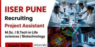 Apply for Project Assistant Jobs at IISER Pune Recruitment 2026. Excellent Life Science Research opportunity for MSc Life Science Candidates.