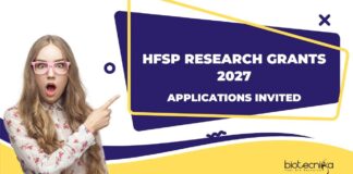 HFSP Research Grants 2027 - Applications Invited