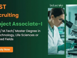 Apply for Project Associate Jobs at INST. Online Walk-in Interview for Research Jobs ideal for Life Science Career growth.