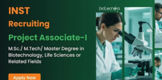 Apply for Project Associate Jobs at INST. Online Walk-in Interview for Research Jobs ideal for Life Science Career growth.