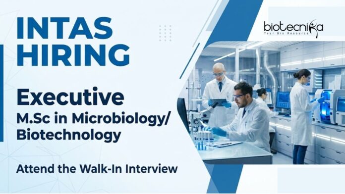 Intas Intas Pharmaceuticals walk-in interview for Executive Jobs in QC. Apply for Microbiology Jobs under Intas Career at Ahmedabad facility.