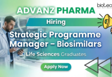 Strategic Programme Manager Job – Biosimilars at ADVANZ PHARMA | Life Science Jobs Strategic Programme Manager – Biosimilars role at ADVANZ PHARMA offering leadership-driven life science jobs.