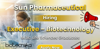 Executive – Biotechnology Job at Sun Pharma | Life Science Jobs Executive Job at Sun Pharmaceutical Industries Ltd | R&D Regulatory Affairs | Life Science Jobs
