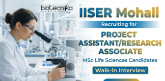Research Jobs at IISER Bhopal under ICMR Life Science Jobs