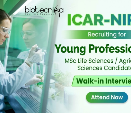 Young Professional Jobs under ICAR Recruitment at NIPB New Delhi