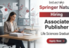 Life Sciences jobs at Springer Nature associate job academic publishing