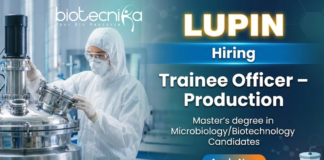 Lupin Hiring for Trainee Officer Jobs | Freshers Life Sciences Jobs | Apply Now Trainee Officer Job at Lupin for Biotechnology Jobs and Microbiology Jobs in Pune