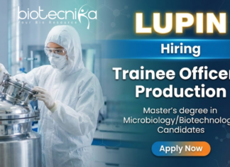Trainee Officer Job at Lupin for Biotechnology Jobs and Microbiology Jobs in Pune