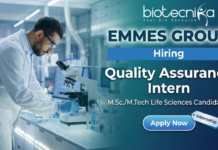 Quality Assurance Intern | Emmes Group Life Sciences Internship | Apply Now Quality Assurance Intern at Emmes Group for Life Sciences Internship in Bengaluru