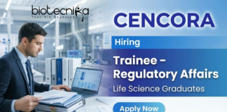 Trainee Regulatory Affairs Job at Cencora for Life Science Jobs in Noida