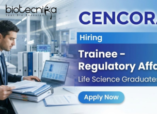 Trainee Regulatory Affairs Job at Cencora | Life Science Jobs | Apply Now Trainee Regulatory Affairs Job at Cencora for Life Science Jobs in Noida
