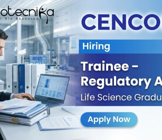 Trainee Regulatory Affairs Job at Cencora for Life Science Jobs in Noida