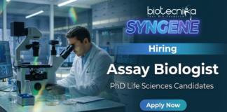 Assay Biologist Job at Syngene for Life Science Jobs in Bangalore