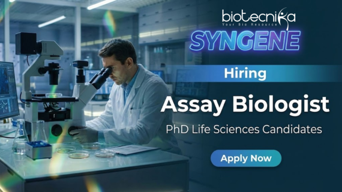 Syngene Assay Biologist Job at Syngene for Life Science Jobs in Bangalore