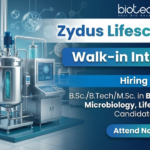 Zydus Lifesciences Walk-in Interview for Life Sciences Jobs and Biotech Jobs in Ahmedabad