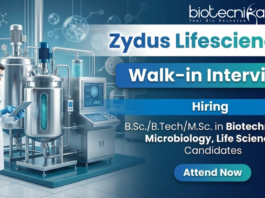 Zydus Lifesciences Walk-in Interview for Life Sciences Jobs and Biotech Jobs in Ahmedabad