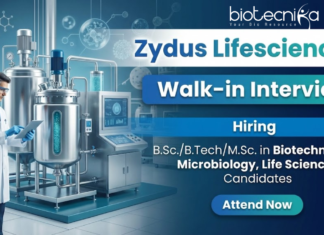 Zydus Lifesciences Walk-in Interview for Life Sciences Jobs and Biotech Jobs in Ahmedabad