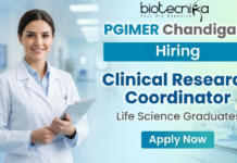 PGIMER Recruitment Opens for Clinical Research Coordinator Job | Life Science Jobs PGIMER Chandigarh invites applications for Clinical Research Coordinator job in endocrinology research