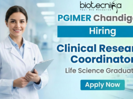 PGIMER Chandigarh invites applications for Clinical Research Coordinator job in endocrinology research