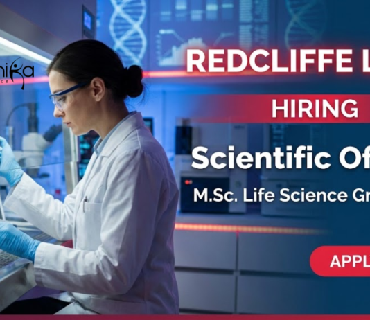 Scientific Officer Life Science Jobs at Redcliffe Labs Careers in Noida diagnostics lab