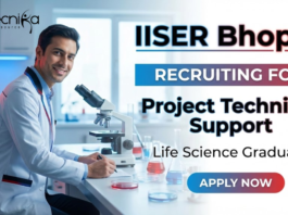 Research Jobs at IISER Bhopal for Life Science graduates under ICMR funded project