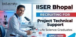 Research Jobs at IISER Bhopal for Life Science graduates under ICMR funded project