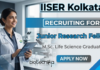 Junior Research Fellow jobs at IISER Kolkata for Life Science graduates under ANRF funded project