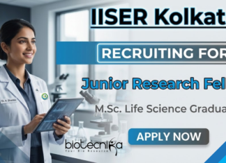 Junior Research Fellow Jobs at IISER Kolkata | Life Science Jobs | Apply Now Junior Research Fellow jobs at IISER Kolkata for Life Science graduates under ANRF funded project