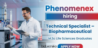 Technical Specialist Biotechnology Jobs at Phenomenex Bangalore chromatography role