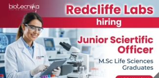 Junior Scientific Officer Life Science Jobs at Redcliffe Labs Hyderabad diagnostic laboratory