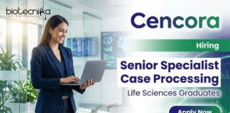 Cencora Careers offering Senior Specialist Case Processing role | Life Science Job Cencora Careers Life Science Job Specialist Jobs Senior Specialist Case Processing